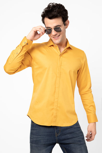 Sheeny Yellow Shirt - SNITCH