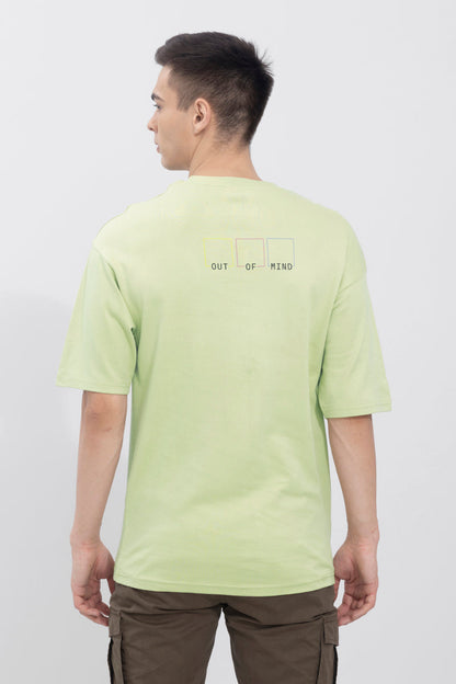 Out of Mind Light Green Oversized T-Shirt | Relove