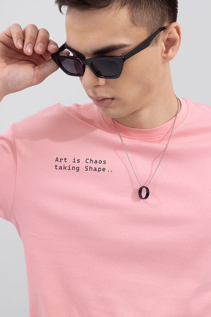 Art is Chaos Pink Oversized T-Shirt | Relove