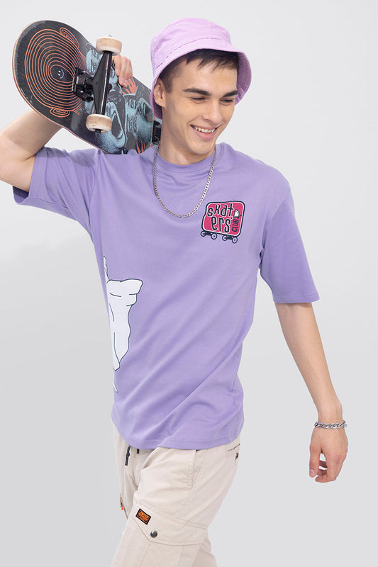 Skaters Lavender Oversized T-Shirt | Relove