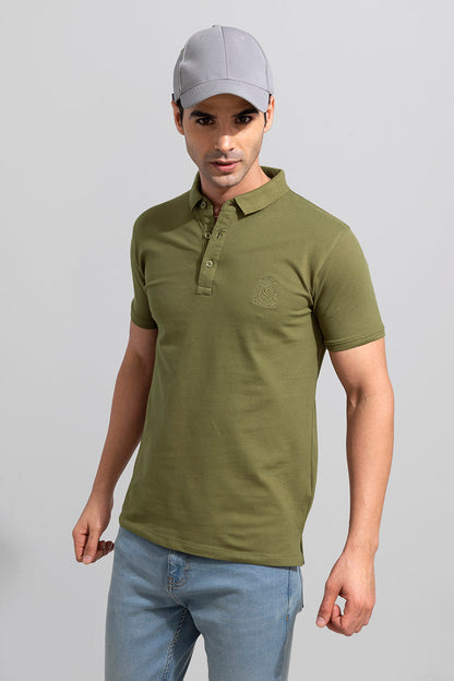 The Shishu Moss Green  Polo T-Shirt | Relove