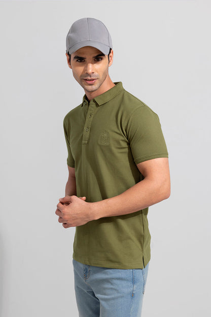 The Shishu Moss Green  Polo T-Shirt | Relove