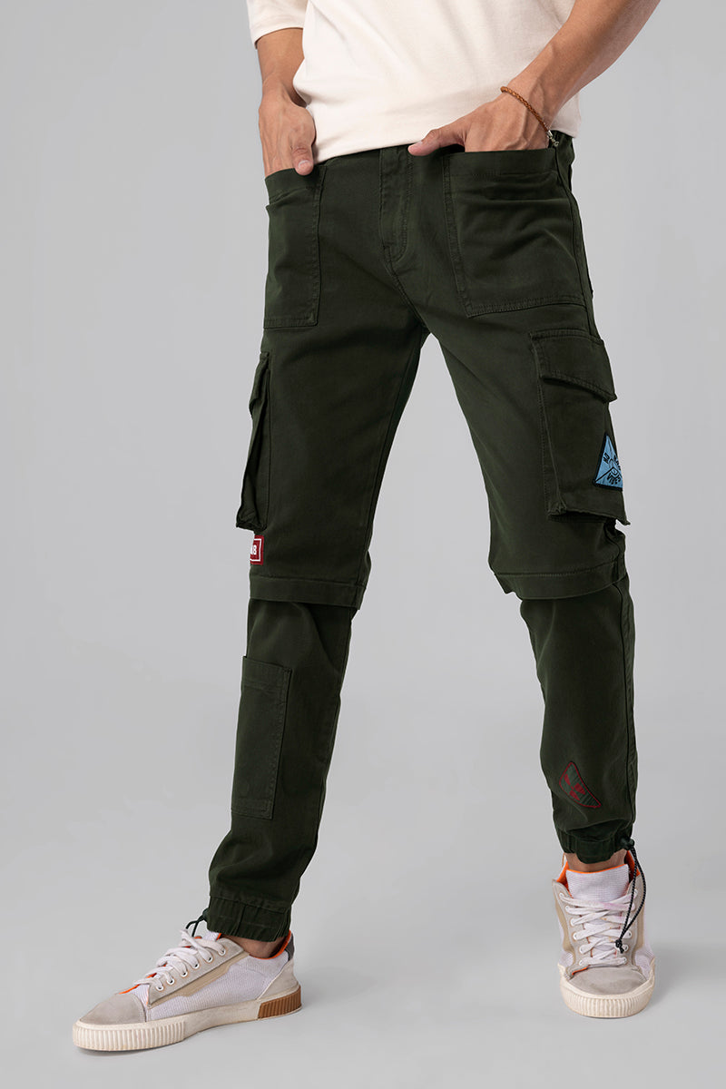 Wide cargo trousers - Olive green - Ladies | H&M IN