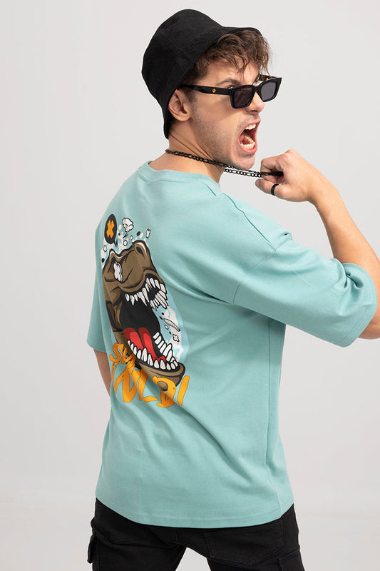 Graffiti Teal Green Oversized T-Shirt | Relove