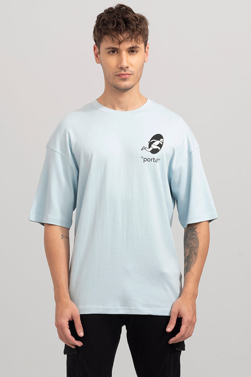 Portal Blue Oversized T-Shirt | Relove