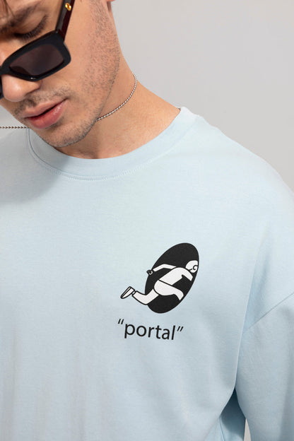 Portal Blue Oversized T-Shirt | Relove