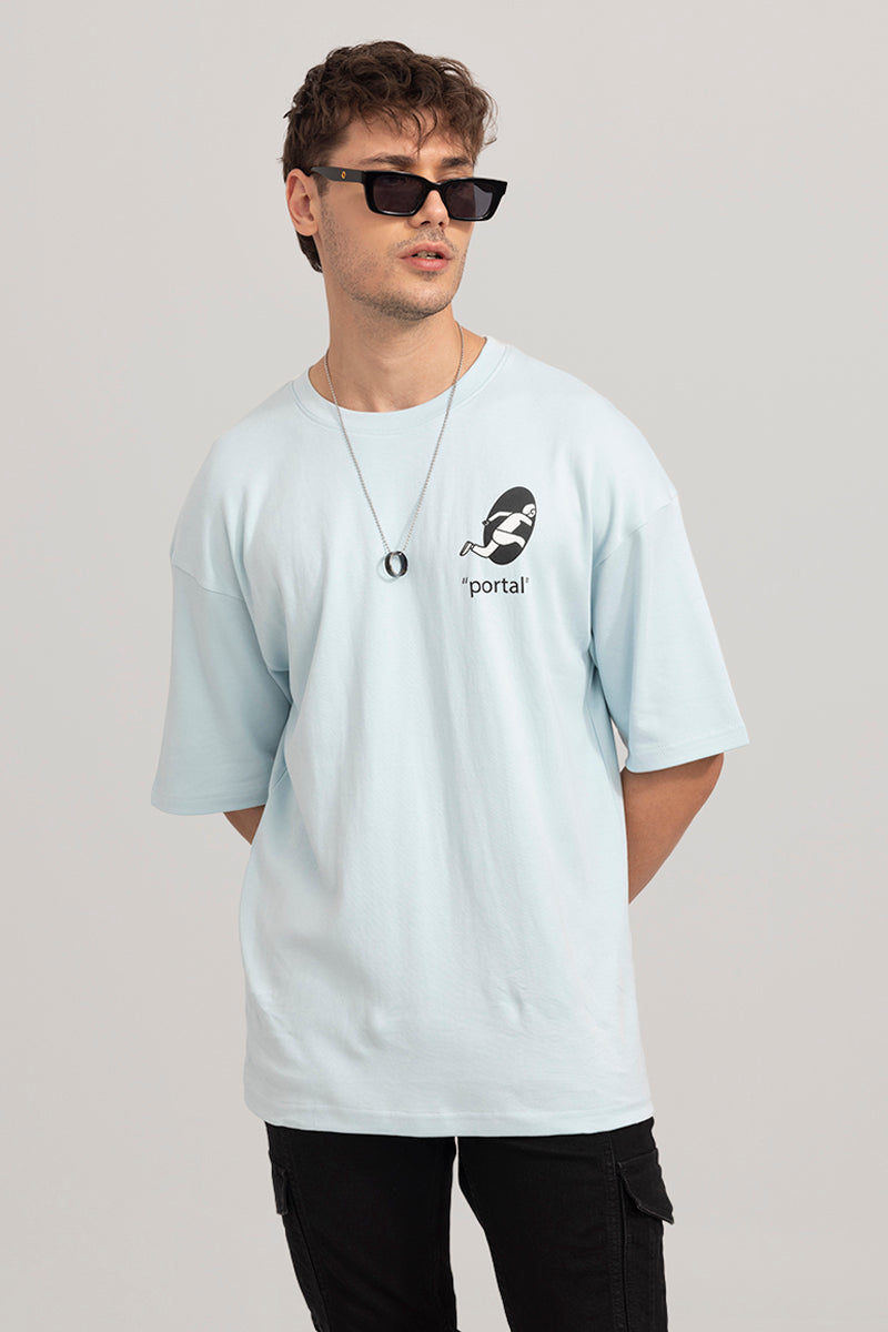 Portal Blue Oversized T-Shirt | Relove
