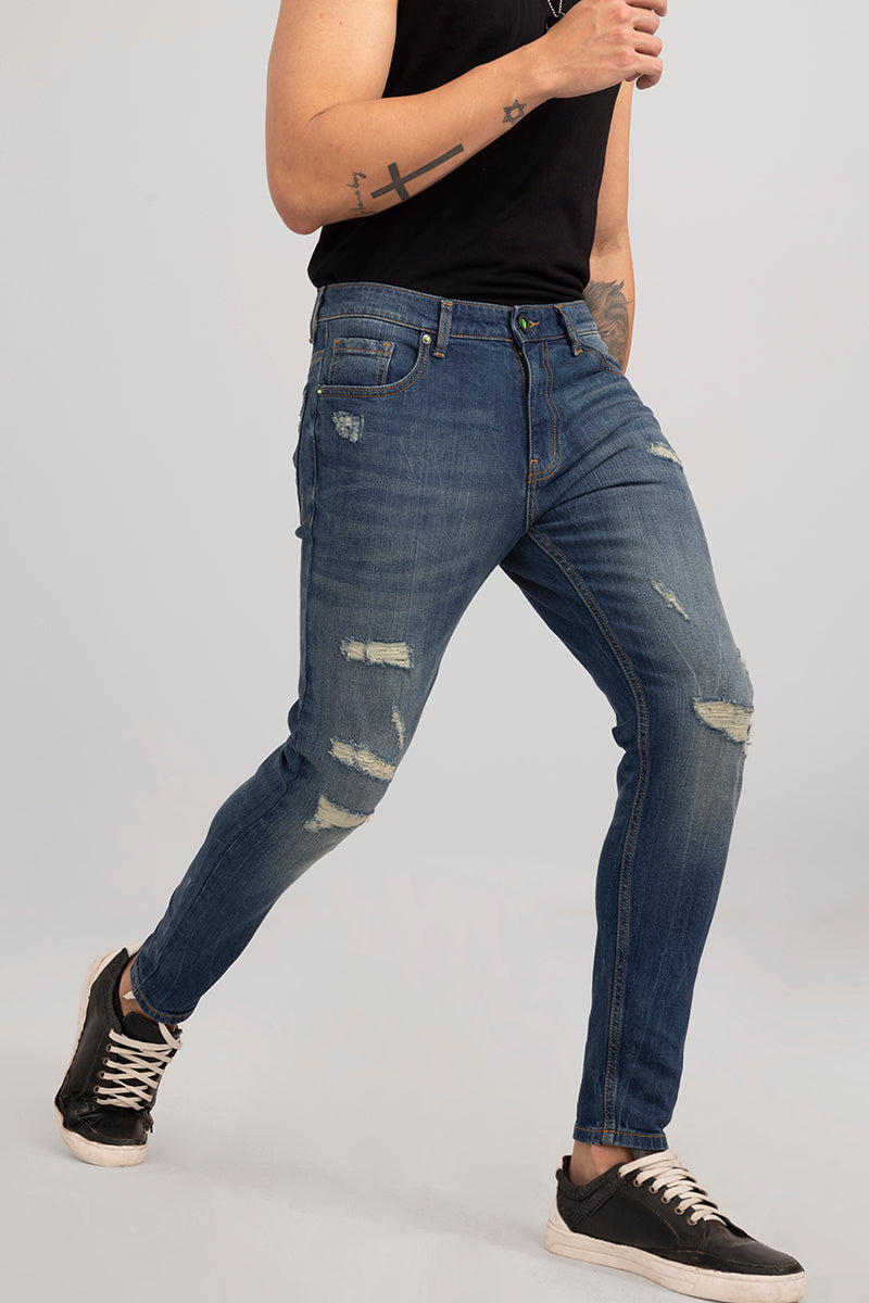 Kiko Grunge Blue Skinny Jeans | Relove