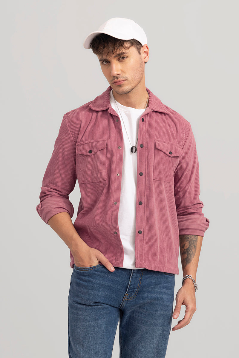 Artic Pink Corduroy Overshirt | Relove