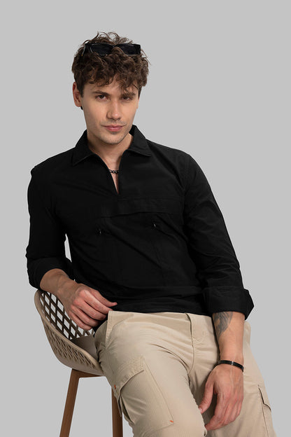 Functional Pocket Black Shirt | Relove