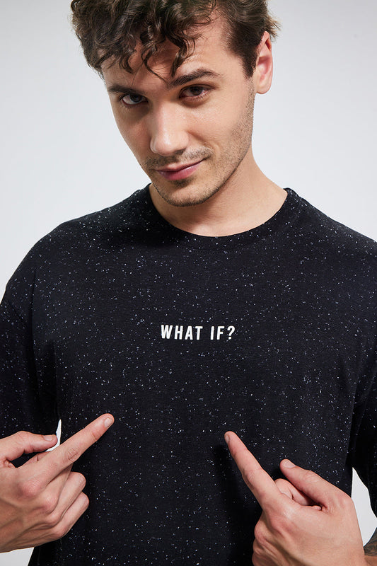 What If Black Oversized T-Shirt | Relove