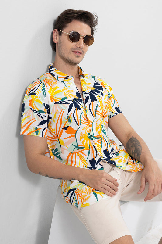 Garden Tropical White Shirt | Relove