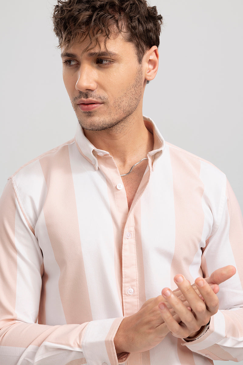 Extensive Stripe Pink Shirt | Relove