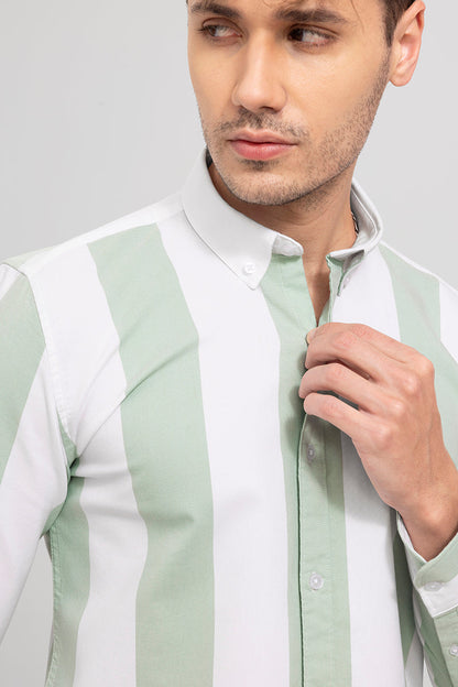 Extensive Stripe Green Shirt | Relove