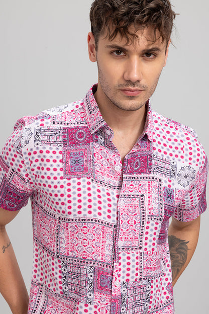 Baroque Bandana Pink Shirt | Relove