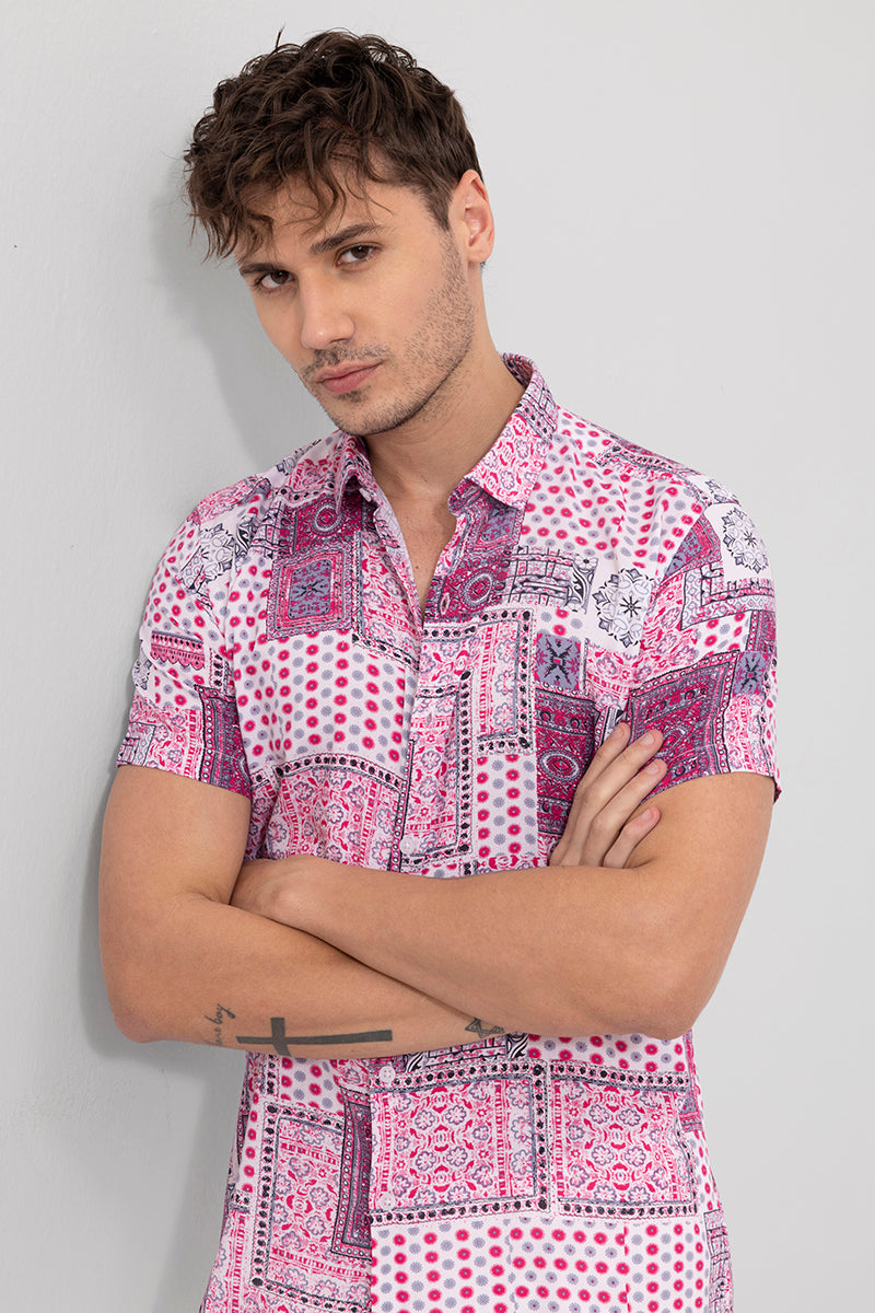 Baroque Bandana Pink Shirt | Relove