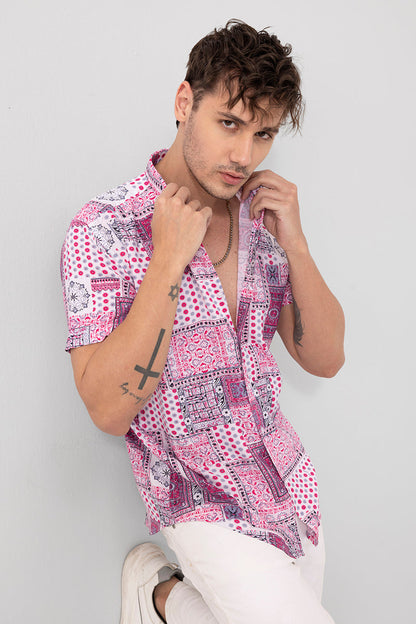 Baroque Bandana Pink Shirt | Relove