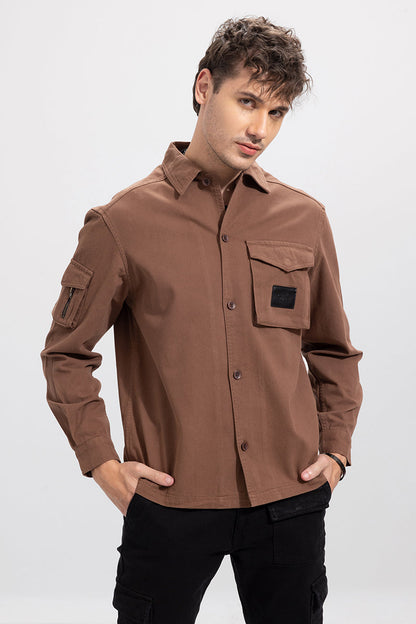 Roxie Brown Overshirt | Relove