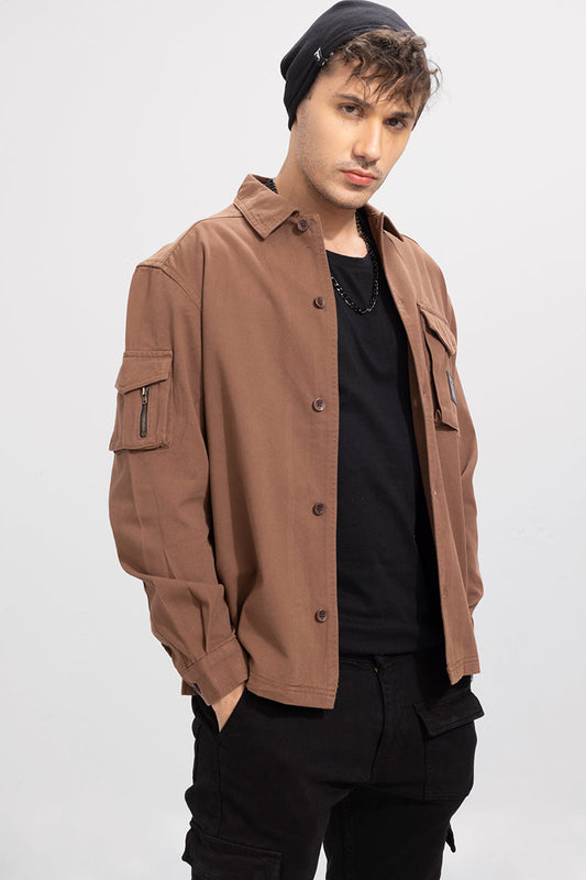 Roxie Brown Overshirt | Relove