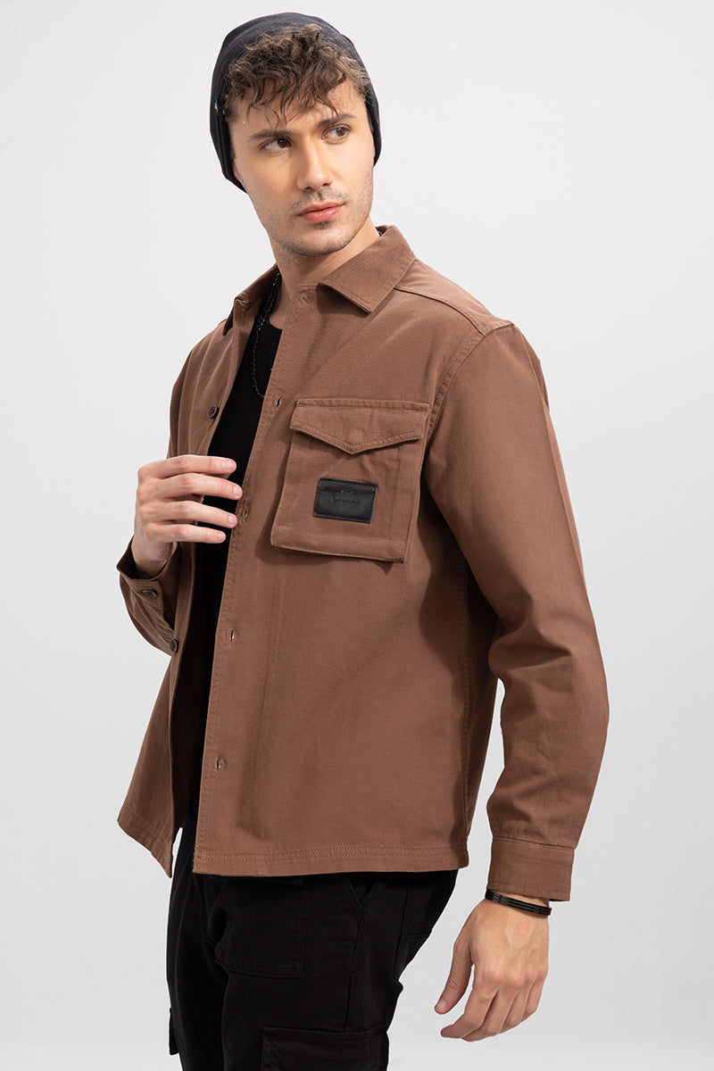 Roxie Brown Overshirt | Relove