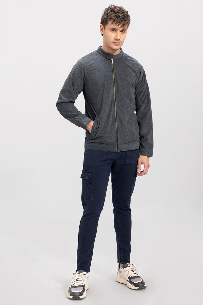 Veludo Ash Grey Corduroy Bomber | Relove