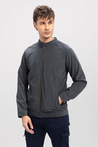 Veludo Ash Grey Corduroy Bomber | Relove