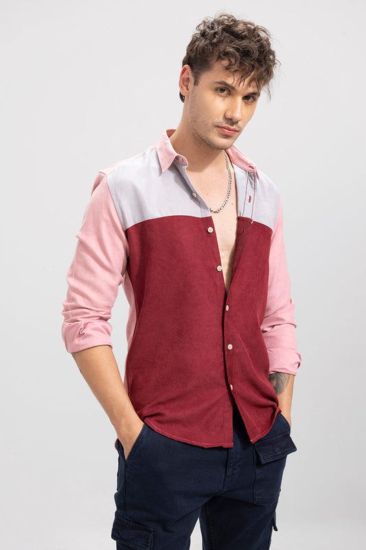 Semisplit Red Cord Shirt | Relove