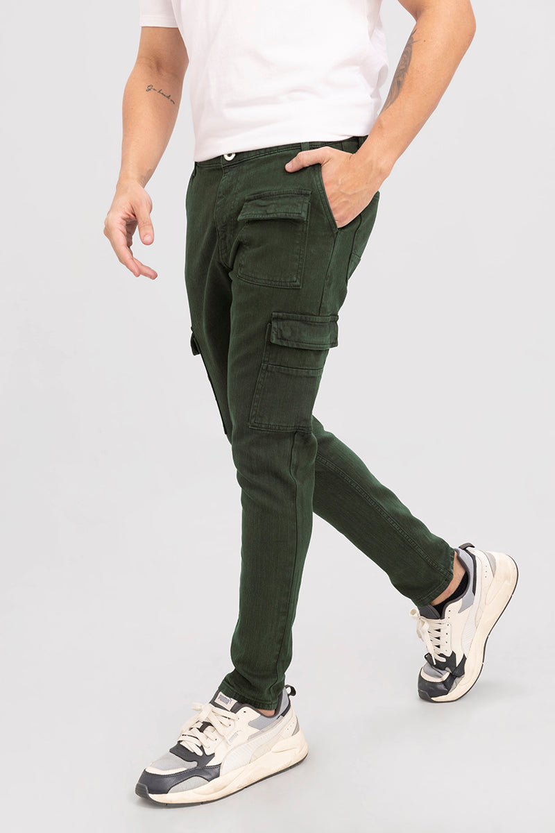 28-40 Olive Green Mens Cotton Cargo Pant, Packaging Type: Packet at Rs  285/piece in Ludhiana
