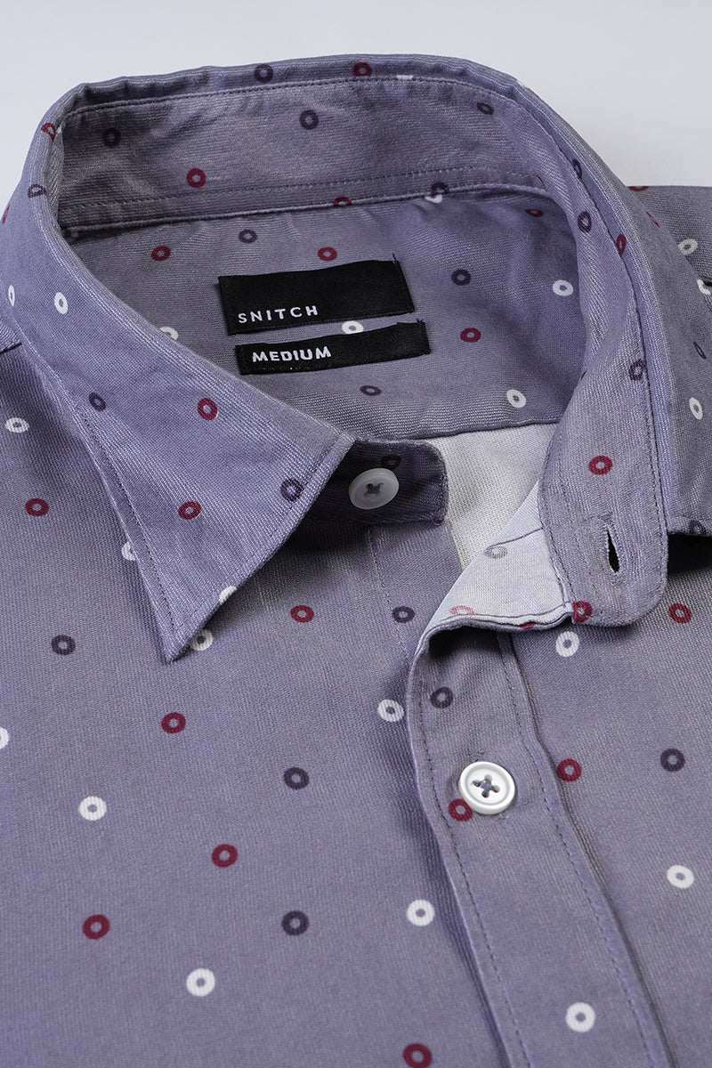 Punto Cord Weave Grey Shirt | Relove