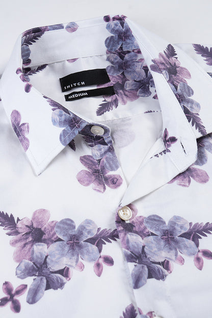 Lavender Leaf White Shirt | Relove