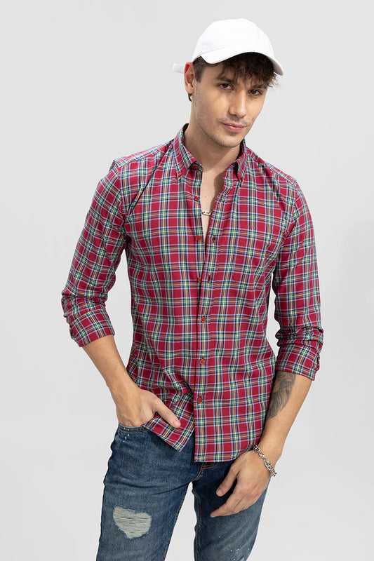 Tartan Check Red Shirt | Relove