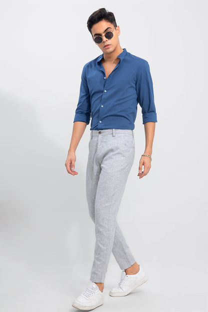 Elegance Stone Grey Linen Pant | Relove