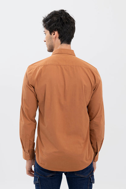 Tri Pocket Brown Shirt | Relove