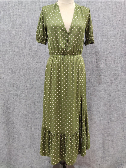 ZARA Green Polka Dot Maxi Dress | Relove
