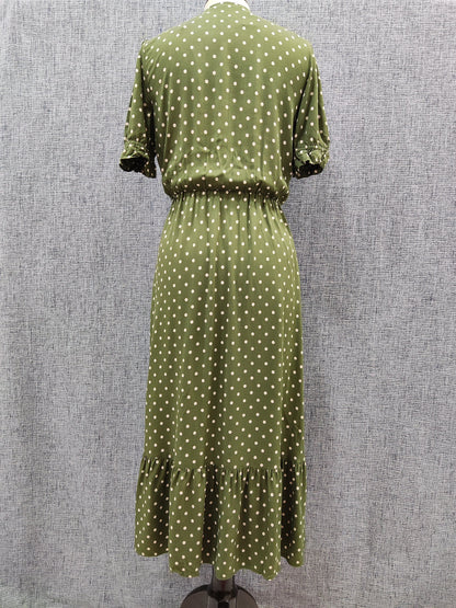 ZARA Green Polka Dot Maxi Dress | Relove