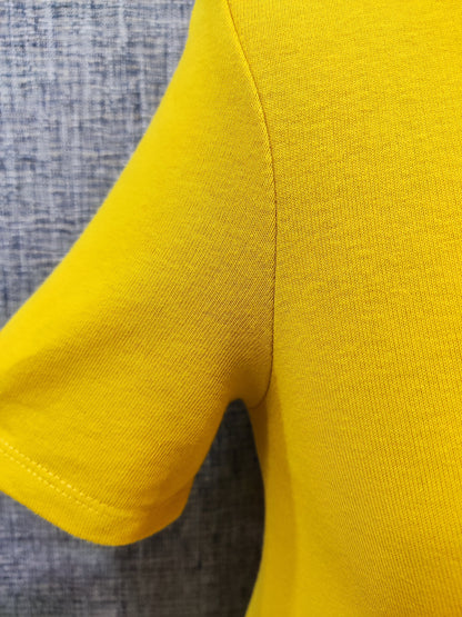 ZARA Yellow V-neck Cotton Dress | Relove