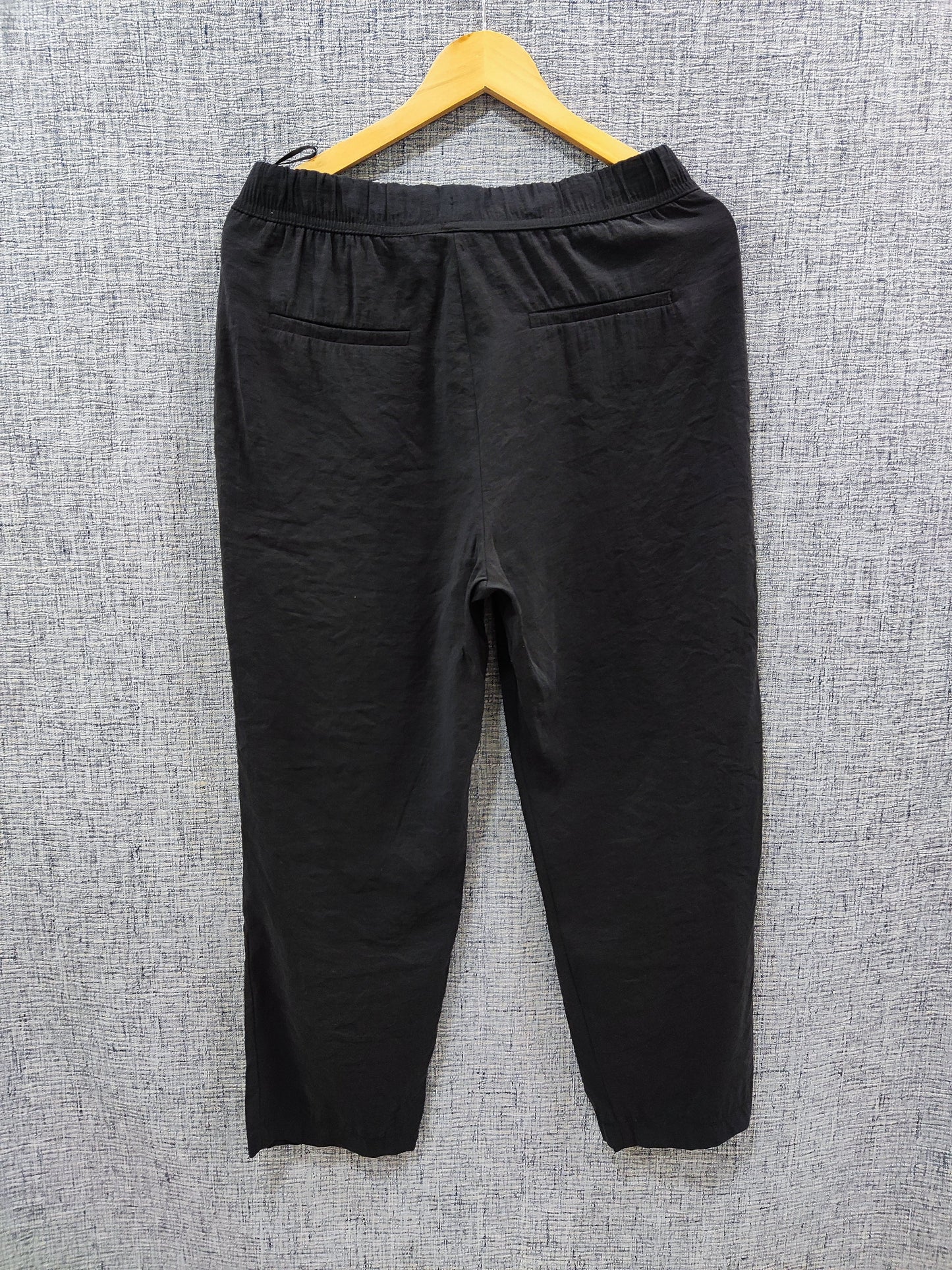 ZARA Black Linen Paperbag Pants | Relove
