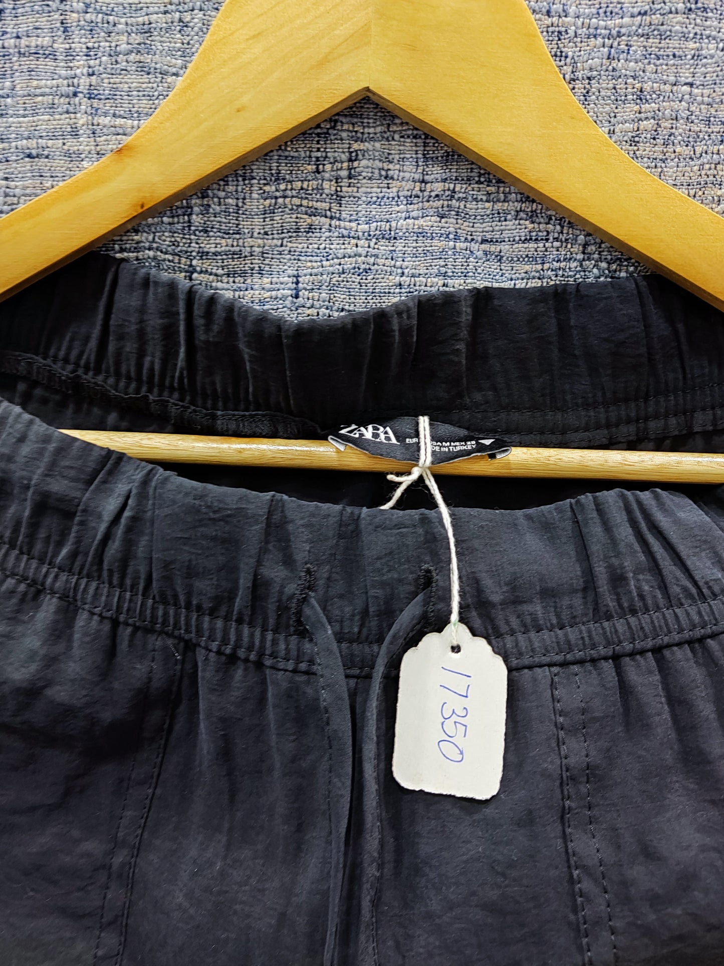ZARA Black Linen Paperbag Pants | Relove