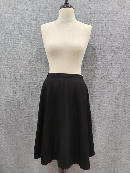 ZARA Black Mid Length Flared Skirt | Relove