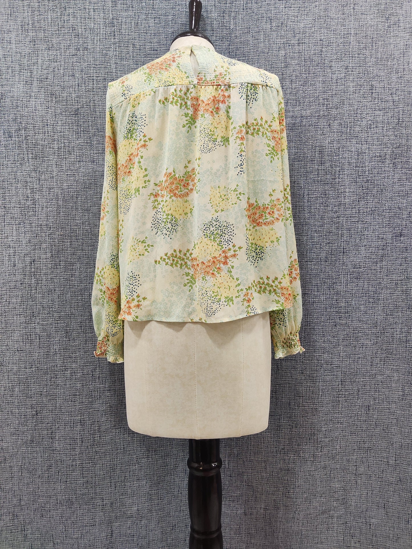 Zara Basics Floral Print Smocked Top | Relove