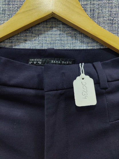 ZARA Women's Dark Blue Trouser | Relove