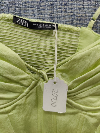 ZARA Lime Green Corset Top | Relove
