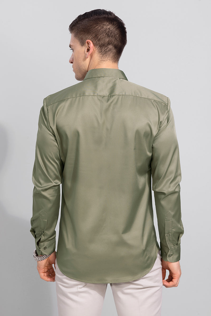 Satiny Green Shirt | Relove