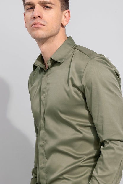 Satiny Green Shirt | Relove