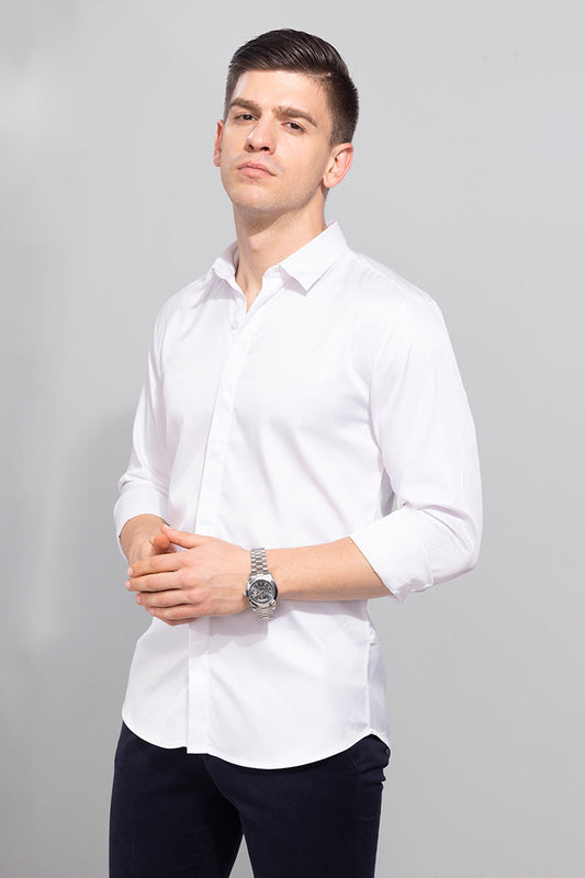 Satiny White Shirt | Relove