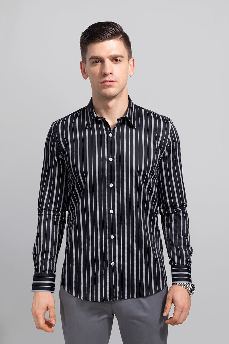 Hoary Black Stripe Shirt | Relove