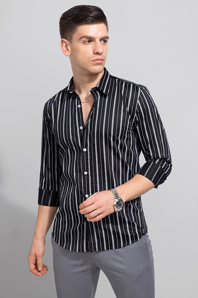 Hoary Black Stripe Shirt | Relove