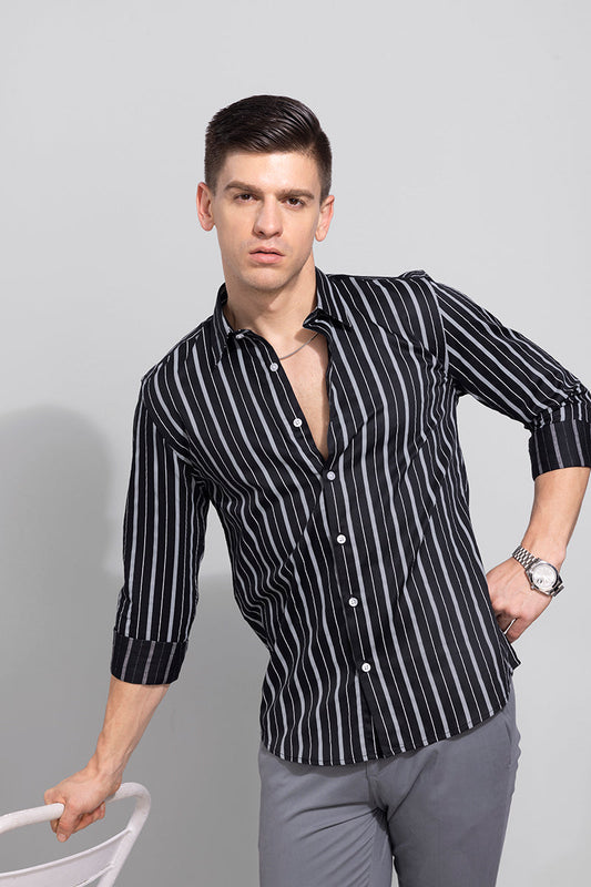 Hoary Black Stripe Shirt | Relove