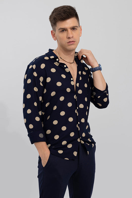 Mottle Navy Shirt | Relove