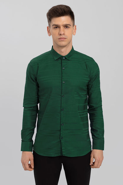 Trio Self Stripe Green Shirt | Relove